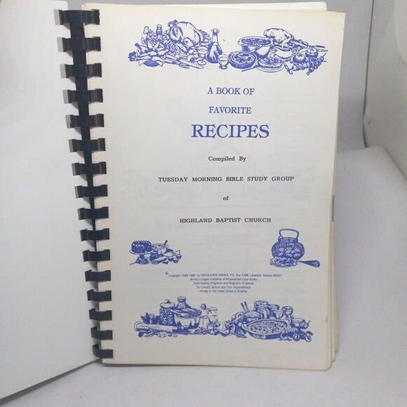 Vintage Church Spiral Bound Cookbook-Highland Baptist-Hickory,NC-1987-V. Good - Picture 7 of 9